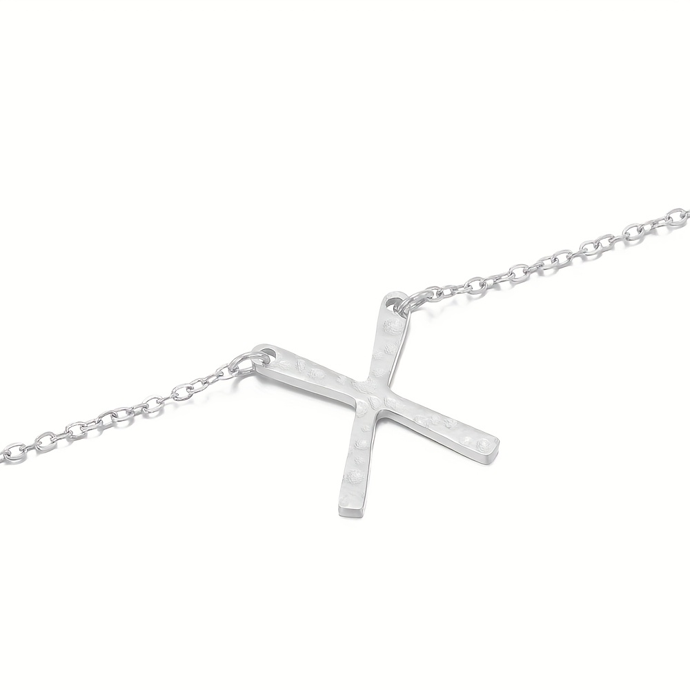Women's Stainless Steel X Pendant Necklace